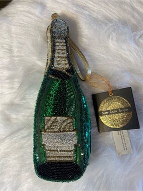 Popular Hand Beaded Champagne Bottle Wristlet